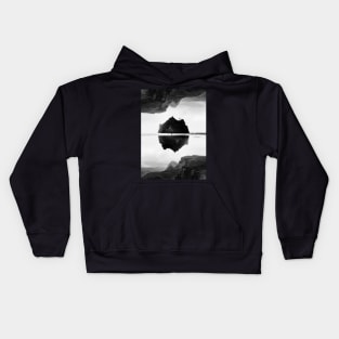 Black and White Isolation Island Kids Hoodie